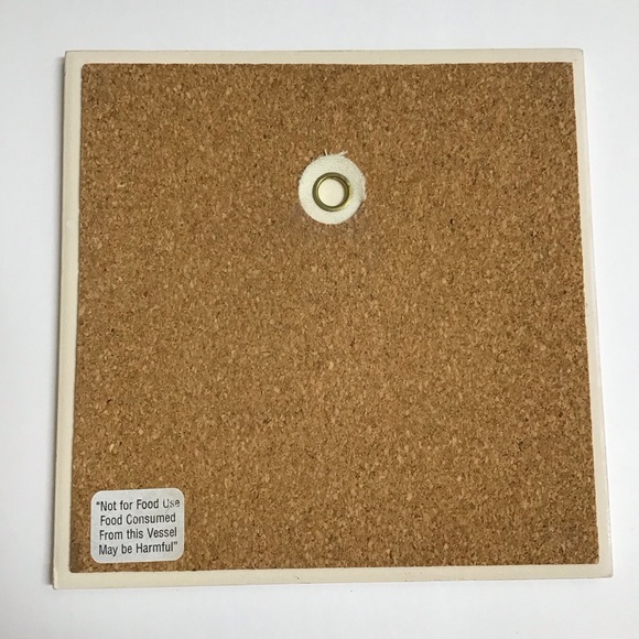 Martha’s Vineyard Mass Tile Trivet Joan & Bruce Hart Blue White 6x6" 1992 Art MA - Picture 3 of 7